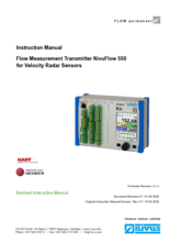 Instruction Manual | Flow Measurement Transmitter NivuFlow 550 for Velocity Radar Sensors (Rev. 01)
