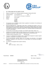EC type examination certificate P-Series