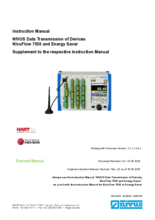 Instruction Manual | NIVUS Data Transmission of Devices NivuFlow 7550 and Energy Saver - Supplement to the respective Instruction Manual (Rev. 02)