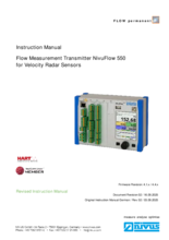 Instruction Manual | Flow Measurement Transmitter NivuFlow 550 for Velocity Radar Sensors (Rev. 02)